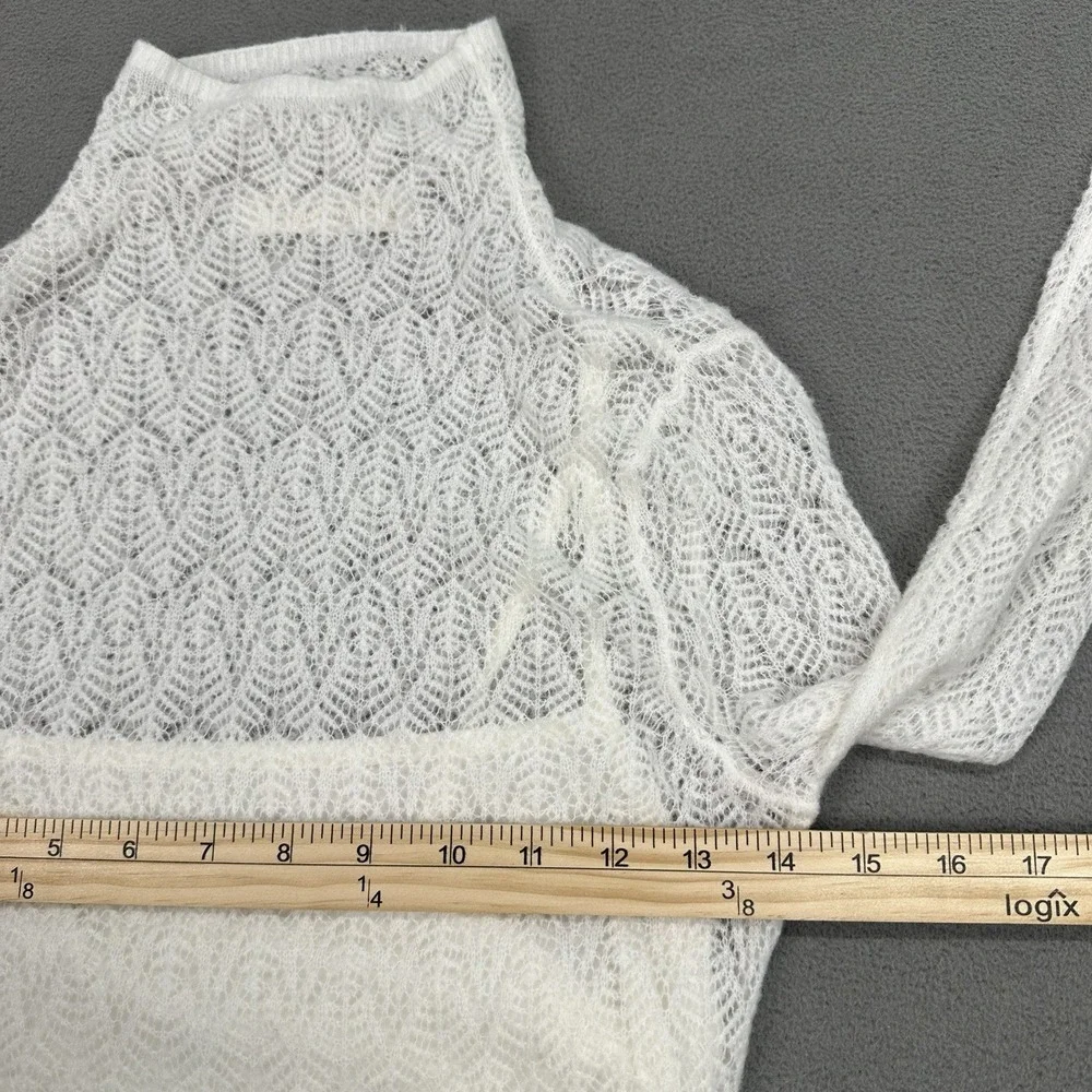 Abercrombie & Fitch Dress Womens XS Ivory Merino Wool Knit Mock Neck Maxi Bridal